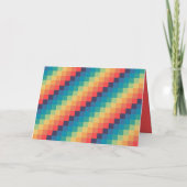 Retro vierkant patroon foto van nieuwjaar 2023 feestdagen kaart (Achterkant)