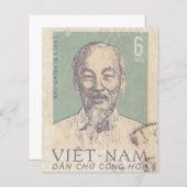 Retro vietnames poststempel (Voorkant / Achterkant)