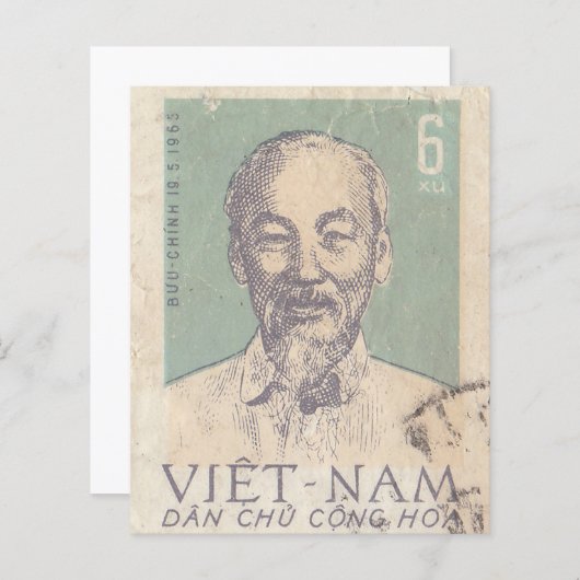 Retro vietnames poststempel (Voorkant / Achterkant)