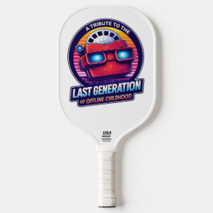 Retro Viewmaster-badge: laatste generatie offline Pickleball Paddle