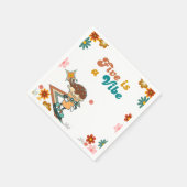 Retro vijf is een vibe Groovy 5e verjaardag Servet (Hoek)