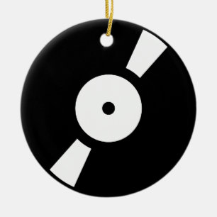 retro vinly record keramisch ornament
