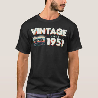 Retro Vintage 1951 Nostalgische Verjaardag Mannen T-shirt