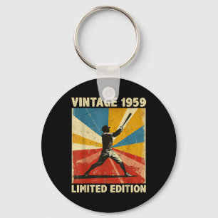 Retro Vintage 1959 Baseball Lover Limited Edition Sleutelhanger