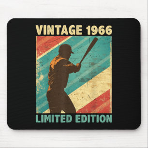 Retro Vintage 1966 Baseball Lover Limited Edition Muismat
