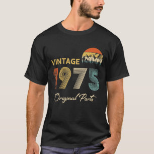 Retro Vintage 1975 Originele onderdelen Verjaardag T-shirt