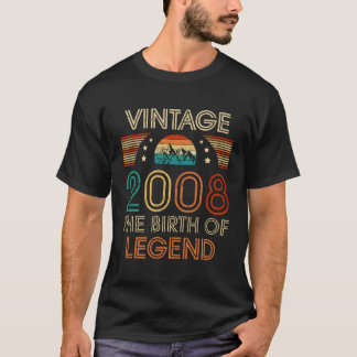 Retro Vintage 2008 12e verjaardag cadeaus 12 jaar  T-shirt
