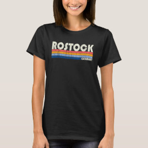 Retro Vintage 70er 80er stijl Rostock Duitsland T-shirt