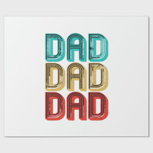 Retro Vintage 70er Papa Essentieel Cadeaupapier
