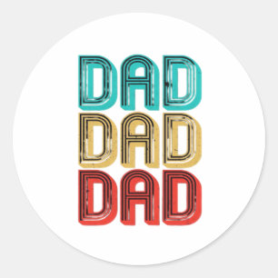 Retro Vintage 70er Papa Onmisbaar Ronde Sticker