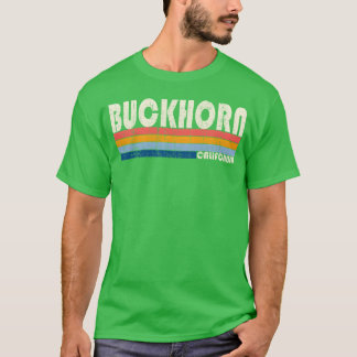 Retro Vintage 70s 80s stijl thuisstad van Buckhorn T-shirt