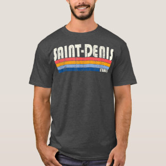 Retro Vintage 70s 80s Style Saint-Denis, Frankrijk T-shirt