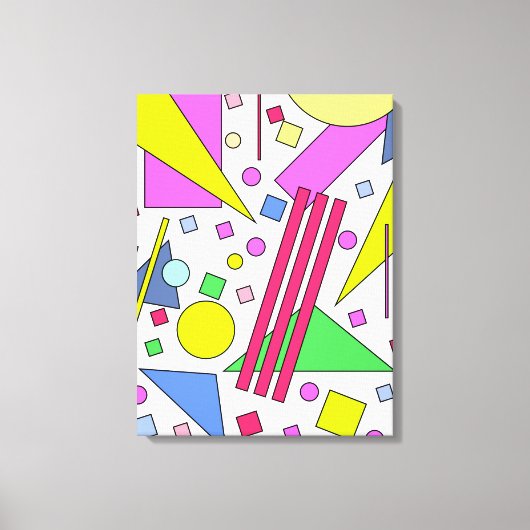 Retro Vintage 80s and 90s Style Canvas Afdruk (Voorkant)