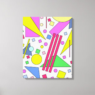 Retro Vintage 80s and 90s Style Canvas Afdruk