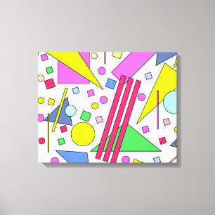 Retro Vintage 80s and 90s Style Canvas Afdruk