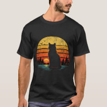 Retro Vintage 80s Katten Zonsondergang