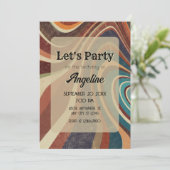 Retro vintage abstract kaart (Staand voorkant)