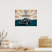 Retro Vintage-auto Poster (Keuken)