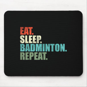 Retro Vintage Badmintonspeler Muismat