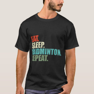 Retro Vintage Badmintonspeler T-shirt