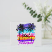 Retro Vintage Bahamas Carte postale Vacances Crois (Debout devant)