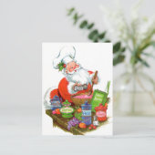 retro vintage Bakken Sinterklaas Vakantie Feestdagenkaart (Staand voorkant)