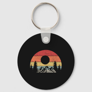 Retro Vintage Berg Kamperen Wandel Sleutelhanger