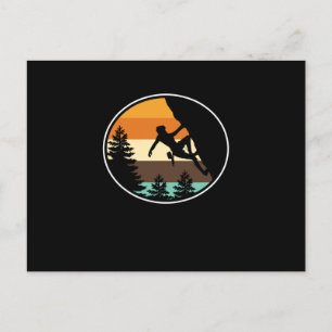 Retro Vintage Bergbeklimmer Rotsklimmer Liefhebber Briefkaart