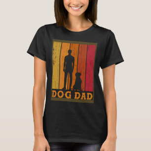 Retro Vintage Beste Hond Pap Hond Pap Vaderdag T-shirt