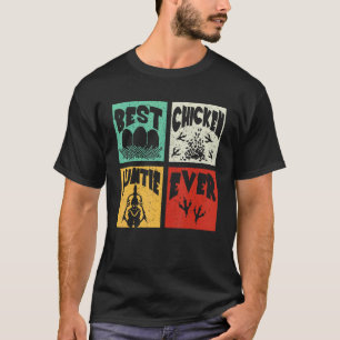 Retro Vintage Beste Kip Tante Ooit Boer Familie T-shirt