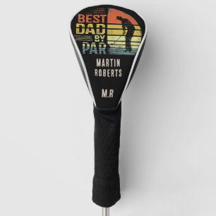 Retro Vintage 'Beste Papa volgens Par' Monogram Golfheadcover