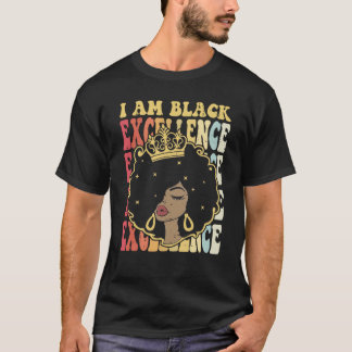 Retro Vintage Black Excellence African Pride Histo T-shirt