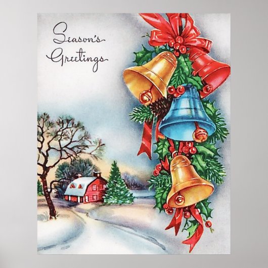 Retro vintage boerderij Holiday poster (Voorkant)