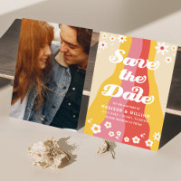 Retro Vintage bruiloft Bewaar de datum