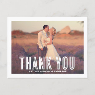 RETRO VINTAGE CARTE POST MERCI MARIAGE