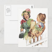 Retro Vintage Carte postale Douche Voisins Amis PC (Devant / Derrière)