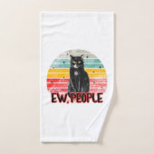 Retro Vintage Chat Noir Ew (Serviette à main)