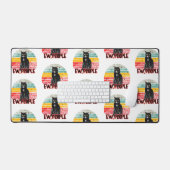 Retro Vintage Chat Noir Ew (Clavier et souris)