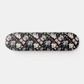 Retro Vintage Chibi Bulldog MMA Mixed Martial Arts Skateboard (Horizontaal)