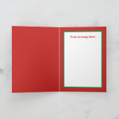 Retro Vintage Christmas lady ajouter une carte tex (Intérieur)