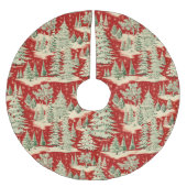 Retro Vintage Christmas Landscape Kerstboom Rok (Voorkant)