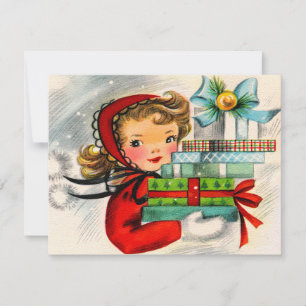 Retro Vintage Christmas shopping ajouter la carte