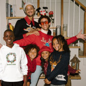 Retro Vintage Christmas Wreath Nom de famille Pers