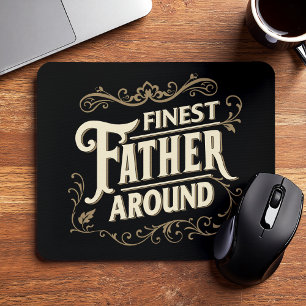 Retro Vintage Cool Elegante Typografie Vaderdag Muismat