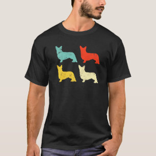 Retro Vintage Corgi Hond Versleten T-shirt