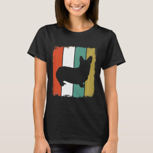 Retro Vintage Corgi Hondenras Silhouette Premium T-shirt