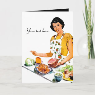 retro vintage cuisine lady ajouter un sentiment