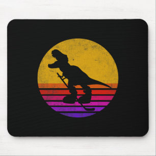 Retro Vintage Dinosaur IJshockey Dinosaurus  Muismat