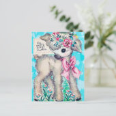 Retro vintage eerste Pasen kaart voor baby (Staand voorkant)