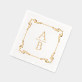 Retro Vintage Élégant Date Royale Et Monogramme (Gauche)